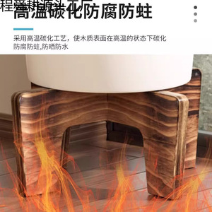 Soporte/estante para flores de mesa para sala de estar, soporte para plantas suculentas de madera maciza para interior, soporte de suelo para balcón de nuevo estilo - Product Image 4