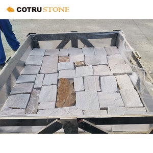 Design europeo moderno pietra arenaria bianca piastrelle in pietra naturale Modulare finitura superficiale pietra di coltura per la parete per alberghi - Product Image 2