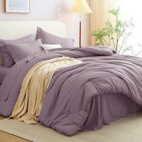 Ensemble de couette de luxe en microfibre douce, alternative au duvet, ensemble de literie avec draps, taies d'oreiller et housses de coussin, 7 pièces pour la chambre à coucher