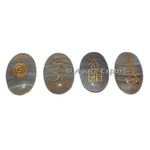 Piedras de reiki con banda de ágata, juego de piedras de Reiki, venta al por mayor - Product Image 1