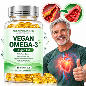 Huile d'algues pure, complément végétalien d'oméga-3 avec DHA et EPA essentiels pour la fonction cognitive et le soutien de la santé cardiovasculaire - Product Image 1
