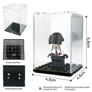 Caja de Exhibición para Minifiguras de Bloques de Construcción, Transparente, a Prueba de Polvo, Caja de Almacenamiento Compatible con Figuras Pequeñas, Juguete Educativo DIY de ABS - Product Image 4