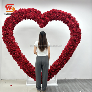 SMOOTH Explosive Models Pure <b>Hydrangeas</b> Handmade Flower Arch <b>Artificial</b> Heart Arch Backdrop for Event Decoration - Product Image 5