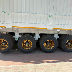 Semirremolque de Estacas con Estructura Reforzada de 3/4 Ejes, Semirremolque de Carga con Barandas de Alta Capacidad para Transporte de Caña de Azúcar - Product Image 3