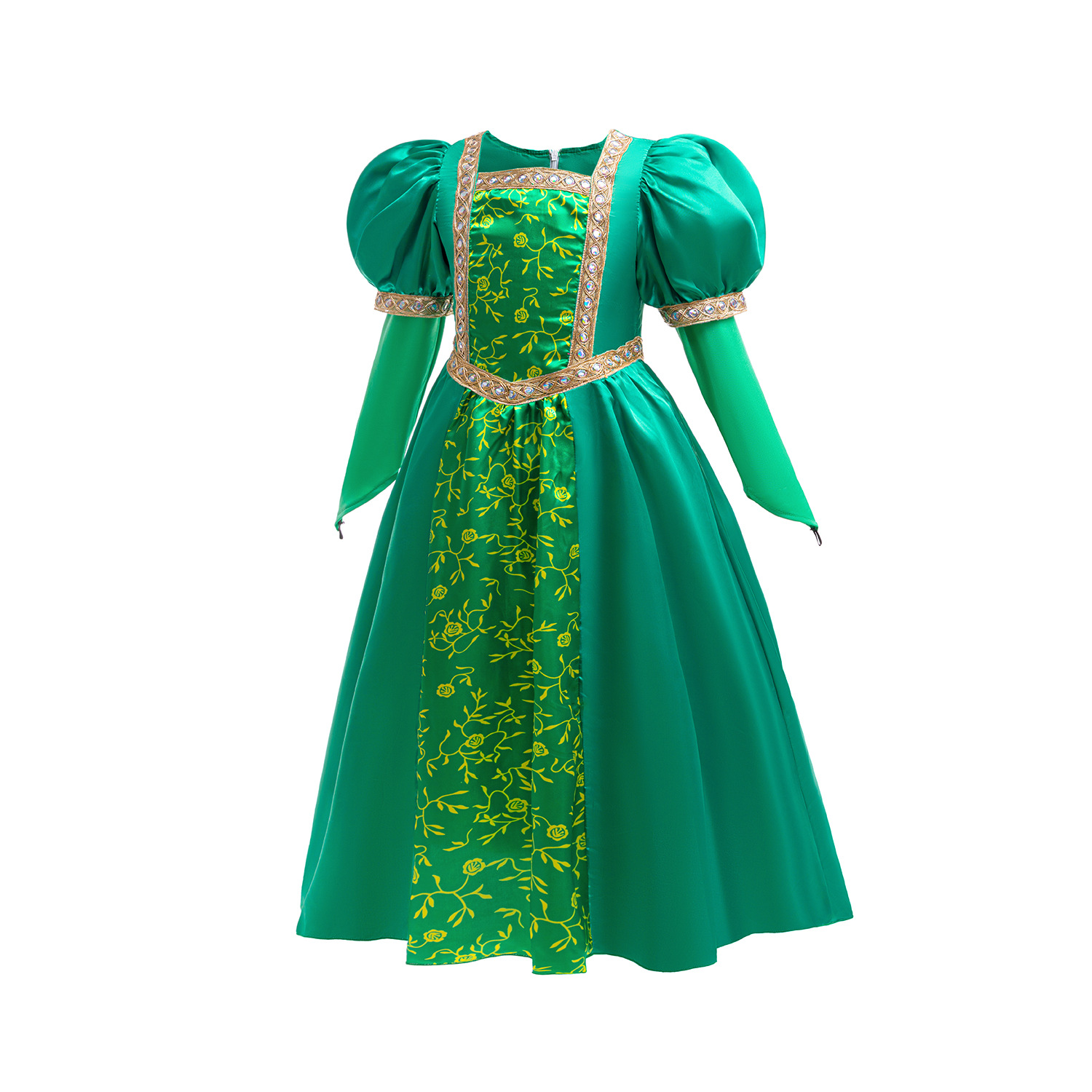 fiona green dress shrek Shrek Princess Fiona Costume Kids Green Dress main image 0