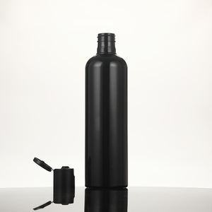 ชุดขวดพลาสติกสีอำพันโปร่งใสสีฟ้าใสพร้อมฝาฟลิปฟล็อปที่ติดฉลาก - Product Image 5
