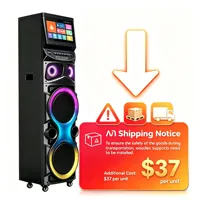 Altavoz Activo de 100W de Alta Potencia, Sistema de Audio para Fiestas al Aire Libre con Luces RGB de Discoteca