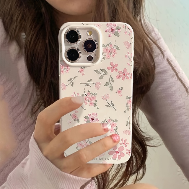 Green Leaf Pink Flower Pattern White Frosted Shockproof TPU Case for for 15 Cartoon 13 Creative Styles Personalized