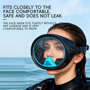 Máscara <span class=keywords><strong>de</strong></span> <span class=keywords><strong>Snorkel</strong></span> Clásica <span class=keywords><strong>de</strong></span> Lente Única Redonda, Máscara <span class=keywords><strong>de</strong></span> Buceo Ovalada <span class=keywords><strong>de</strong></span> Silicona sin Marco con Vista Amplia para Buceo Libre y Natación - Product Image 3
