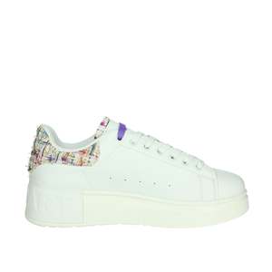 Sneakers Art Donna SASS250218 Bianco White Star Patchwork Design Chaussures en toile tendance - Product Image 4
