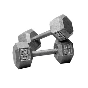 Tạ tay gang đúc 10 20 25 30 40LB, trọng lượng cố định, hình lục giác, màu xám đen - Product Image 1