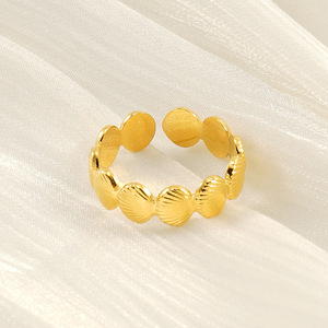 Heart Shape Gold Plated <b>Titanium</b> Steel <b>Ring</b> For Women Open Design Fashion Jewelry Gift - Product Image 1