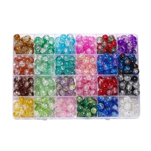 Perles de verre craquelé rondes de 10 mm pour la fabrication de bijoux, matériel de perlage artisanal DIY - Product Image 5