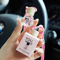 Bouteille en Verre Personnalisée pour Voitures, Diffuseur de Parfum Suspendu, Désodorisant à Huiles Essentielles pour Auto