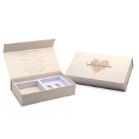 Emballage de boîte-cadeau vide magnétique de luxe de marque personnalisée en carton noir rigide de qualité supérieure avec couvercle magnétique