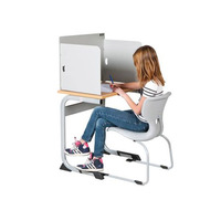 Meubles scolaires modernes, table d'école, bureau de classe, bureau d'élève avec panneau de confidentialité en plastique, séparateur de bureau