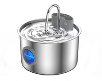 Bebedero para Mascotas de Acero Inoxidable 304, Dispensador para Perros y Gatos, Capacidad de 32L, Interfaz USB, Elemento Filtrante, Enchufe Internacional