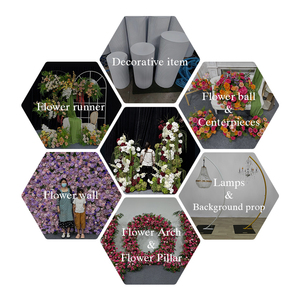 Kit de Columna Floral de Amaranto de Seda con Aspecto Natural para Decoración de Fondo en Jardín Exterior, Bodas y Despedidas de Soltera - Product Image 5