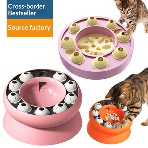 PAIPET Nuevo Plato Giratorio <span class=keywords><strong>de</strong></span> Plástico para Gatos con Dispensador <span class=keywords><strong>de</strong></span> Comida y Juguete Interactivo, Superventas - Product Image 2