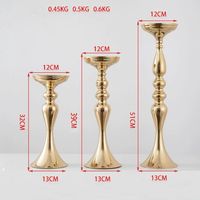 Metallische Galvanisierte Vase für Hochzeitszeremonie, Blumenständer für den Mittelgang, Rostfreies Eisengefäß für Tischblumen und Eventdekoration