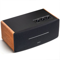 EDIFIER D12 Enceinte de bureau intégrée 2.0 canaux, boîtier en bois 5.0, contrôle des basses et des aigus, entrée AUX LINE, enceinte pour ordinateur