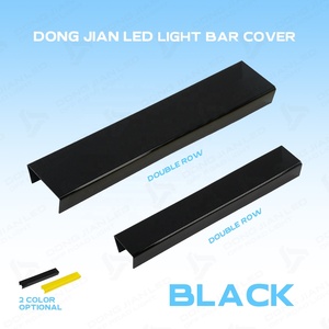 Barre lumineuse LED tout-terrain 4x4, à rangée simple ou double, avec couvercles de protection noirs et jaunes, accessoires de conduite pour voiture, camion, Jeep, UTV, caravane - Product Image 6