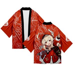 Genshined <span class=keywords><strong>Impact</strong></span> Klee Zhong Li Ke Qing <span class=keywords><strong>Paimon</strong></span> Xiao Cosplay Impression 3D Haori Cartoon Vêtements Anime Kimono Cape - Product Image 2