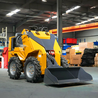Gratis pengiriman 360 mini skid steer loader Euro 5/CE bersertifikasi Wheel Loader mini skid steer untuk dijual