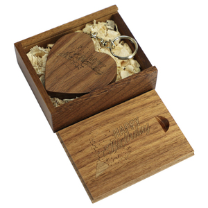 Clé <span class=keywords><strong>USB</strong></span> en bois en forme de cœur <span class=keywords><strong>pour</strong></span> anniversaire/mariage/<span class=keywords><strong>photographe</strong></span>, logo personnalisé, 2.0, 16 Go, 32 Go, clé <span class=keywords><strong>USB</strong></span> en bois et boîte - Product Image 3