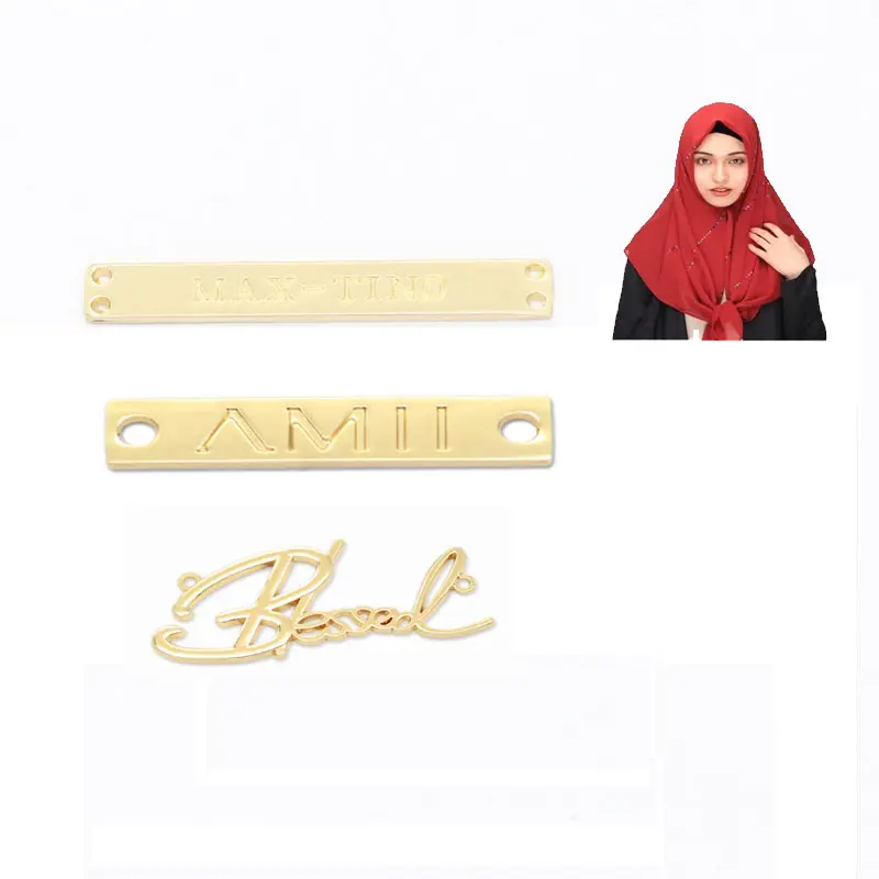 Custom design metall logo für hijab/schal/kleidung