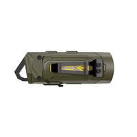 TAIKOO Mini Multifonctionnel EDC Haute Puissance Rechargeable Laser Rouge Buzzer Alarme Aimant Puissant Porte-clés Lampe Torche