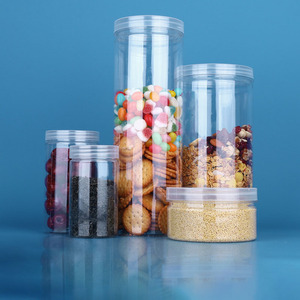 Tarro de plástico duradero para mascotas de 500ml para alimentos, crema para el cabello, nueces, azúcar, dulces, galletas, almacenamiento de Chocolate, usos múltiples - Product Image 1