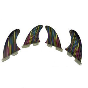 Twin Keel Fin Venta al por mayor Honeycomb 4PCs Fibra de vidrio Surfboard Fin Single Double Tab Water Sports Fin - Product Image 6