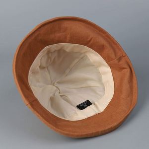 Sombrero de Pescador de Lino de Alta Calidad para Mujer, Estilo Japonés, Plegable, Tipo Bucket - Product Image 4