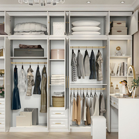 Mobilier de chambre à coucher moderne personnalisé en usine grande armoire de rangement garde-robe d'angle avec table de maquillage pour Couple