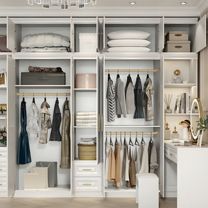 Factory Custom Modern Bedroom Furniture Large Storage Cabinet Corner Closet Wardrobe <strong>with</strong> Makeup <strong>Dressing</strong> <strong>Table</strong> for Couple - Product Image 5