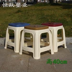 Taizhou plastic medium-high <b>stool</b>, 40cm, household four-legged square <b>stool</b>, adult plastic half-high <b>stool</b>, factory direct - Product Image 5