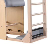 Escalera de Madera de Arce Resistente y Cojín Desmontable en Forma de Barril, Adecuado para las Necesidades Personalizadas del Estudio de Pilates