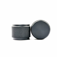 Bouton de fixation moleté en aluminium CNC sur mesure avec vis de serrage pour équipements, machines et appareils audio, certifié RoHS