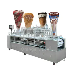 ORME Coffee Package Chain Automatic 250ml Yogurt 4 Plastic Cup Foil Seal Machine Sealer for Pack