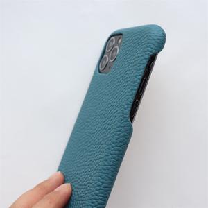 Llegada de un nuevo caso para Iphone11 Pro Max de alta calidad Pebble azul <span class=keywords><strong>Original</strong></span> genuino de cuero caso de la cubierta del teléfono móvil - Product Image 4
