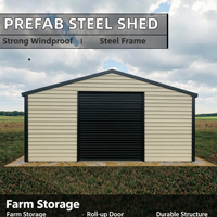 Bâtiment Agricole Préfabriqué Moderne 40x18 en Panneaux Sandwich d'Acier, Utilisable comme Abri, Garage, Entrepôt, Atelier, Garage de Ferme, Garantie 1 An