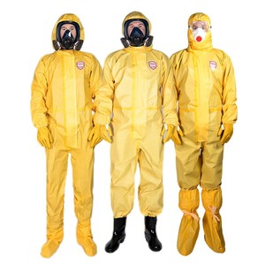 En14126 loại 3B 4B kháng hóa chất chất lượng cao Nhà sản xuất loại III phù hợp với PPE an toàn quần áo dùng một lần Coverall - Product Image 1