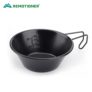 Ciotola da Campeggio Portatile con Logo Personalizzato (MOQ: 50 PEZZI) - Tazza Sierra in Acciaio Inox 304 con Manico per Appendere, Ideale per Escursionismo e Cucina all'Aperto - Product Image 2