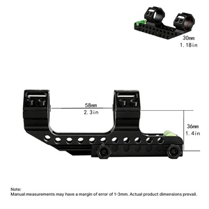 Support de lunette cantilever BANGBANG, support de lunette pour tube de 30 mm avec calibration horizontale, hauteur centrale de 1,4 po (noir) - Product Image 4