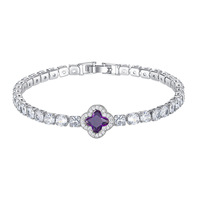 Bracelet pour femme en zircon de luxe léger européen et américain, avec des empiècements exquis