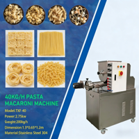 Machine à extruder les pâtes semi-automatique commerciale TXF-40, moteur, acier inoxydable 304 de qualité alimentaire, capacité de 40 kg/h, formes multiples