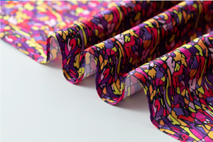 100% Soie de Mûrier 53X53cm, Bandana Carré à Imprimé Floral Violet, Foulard Léger pour Femme, Accessoire de Cheveux de Luxe - Product Image 3