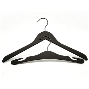 <span class=keywords><strong>Set</strong></span> di Appendiabiti in Legno Massello Nero per Armadio e <span class=keywords><strong>Bagno</strong></span>, per Abiti, Cappotti e Pantaloni, con Gancio Girevole a 360 Gradi e Finitura Opaca Antiscivolo - Product Image 2