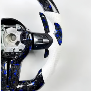 Volante de fibra de carbono forjado para <span class=keywords><strong>BMW</strong></span> F80 F82 F10 F12 F13 F15 F16 F20 F22 F30 F31 F32 F33 F36 M3 M4 E90 E92 E93 - Product Image 5